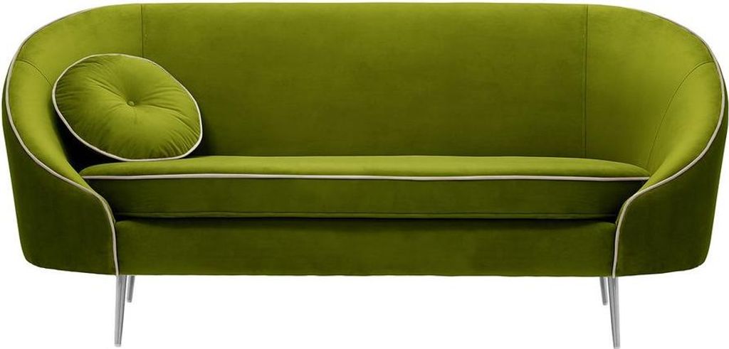 2,5-Sitzer Sofa Kooper-Velluto 9-Contrast piping-chrome metal