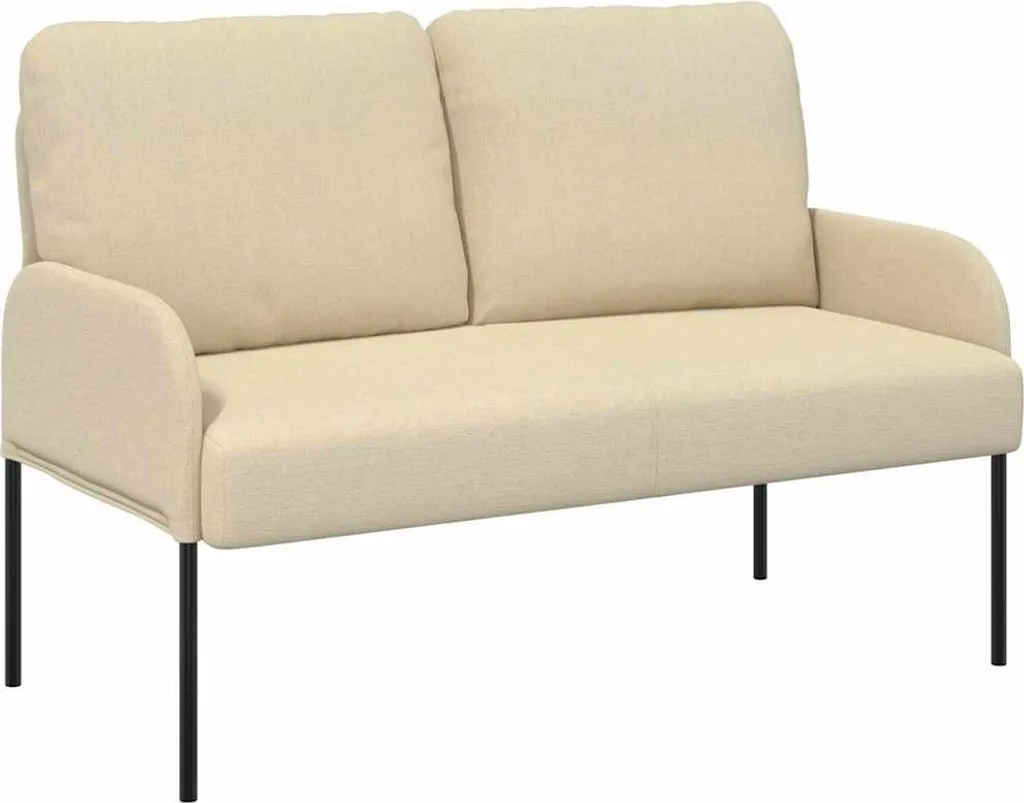 vidaXL Divano 110 cm Crema in Compensato con Cuscini | Shop Online