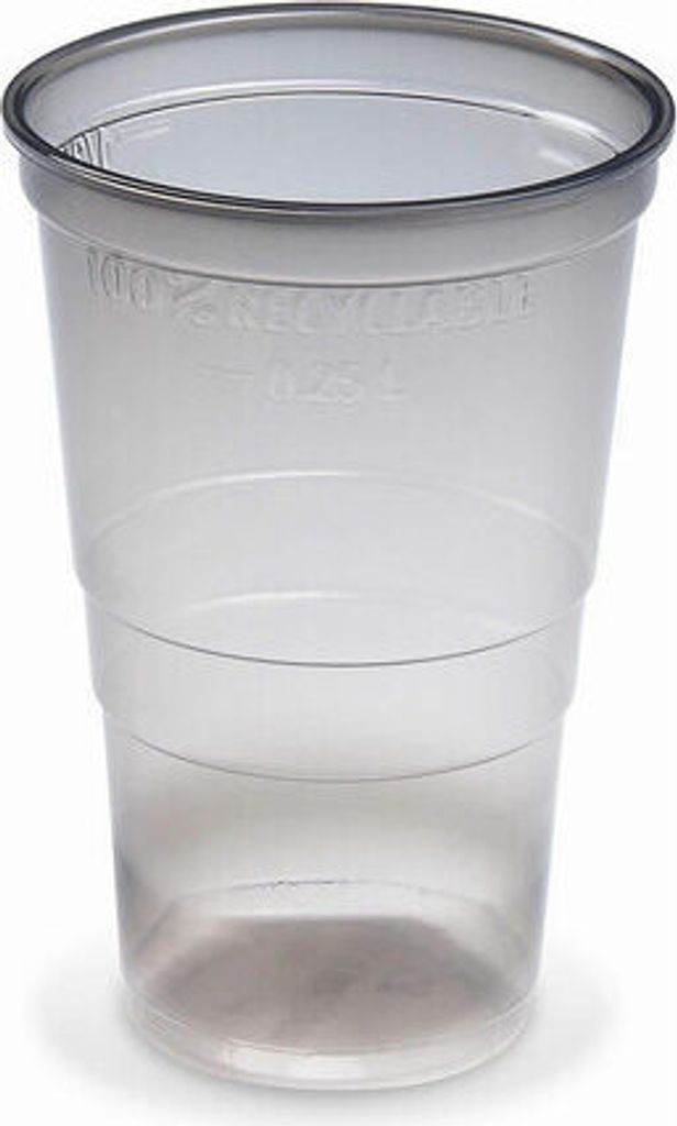 46x Mehrwegbecher Pfandbecher rauch-grau transparent PP Produktbild 