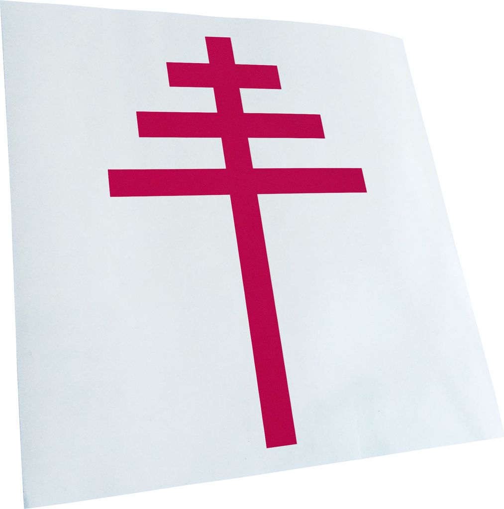 Kiwistar - Autoaufkleber - Papal cross - Pink - 24x16cm - Aufkleber für Auto, Laptop, Fahrrad, LKW, Motorrad mehrfarbig JDM Decal Racing