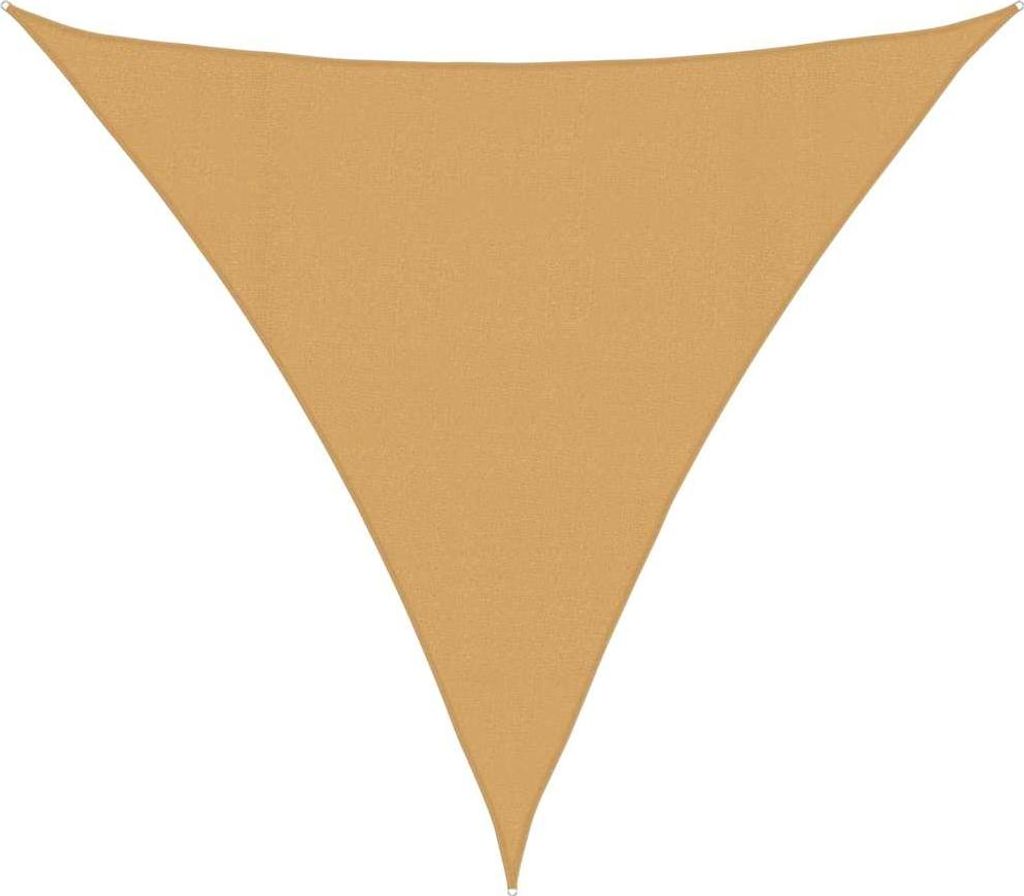 Sonnensegel 160 g/m² Dreieckig Sandfarben 4x4x4 m HDPE Produktbild 