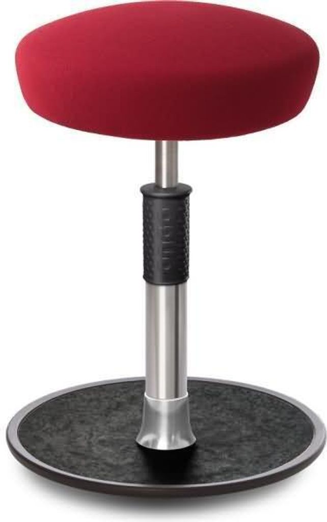 Sitz- Stehhocker Free Regular Hutsitz Gestrick Dunkelrot chrom /schwarz.
