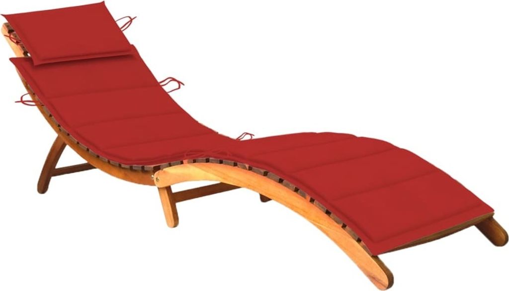 Maison Exclusive - Sonnenliege mit Auflage Akazie Massivholz