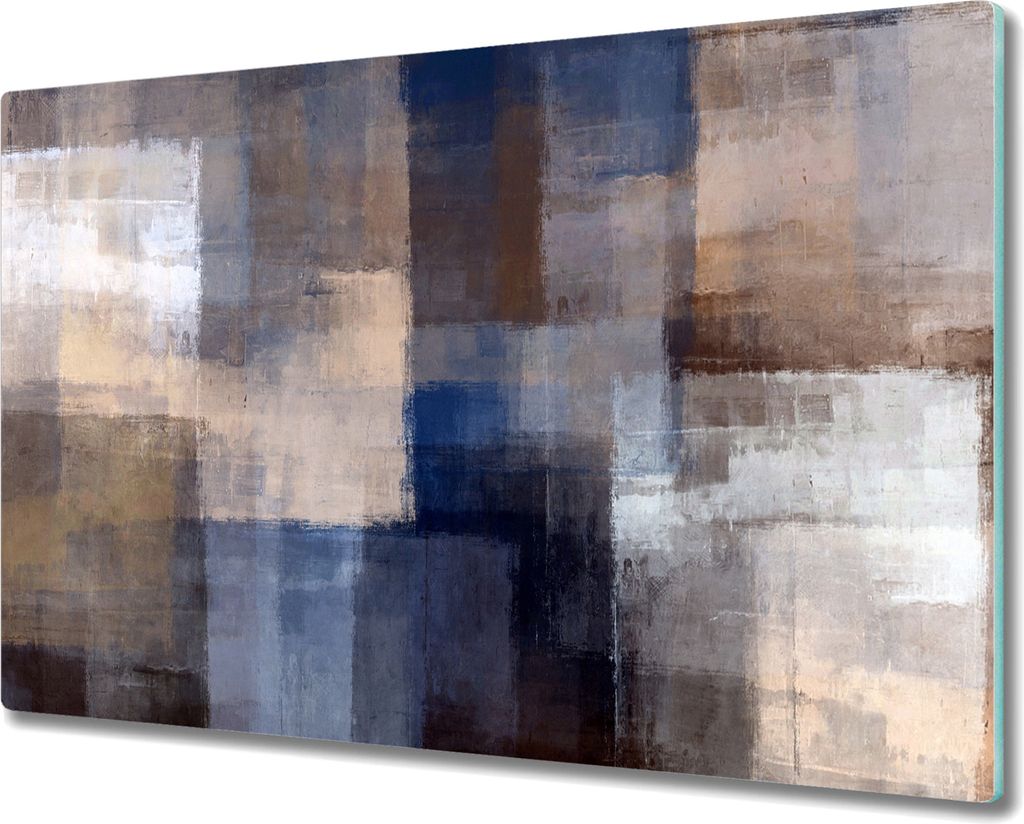 Coloray Schneidebrett Herdabdeckplatte 80x52 cm Kochplattenabdeckung Küchenbrett Hackbrett - geometrische Formen
