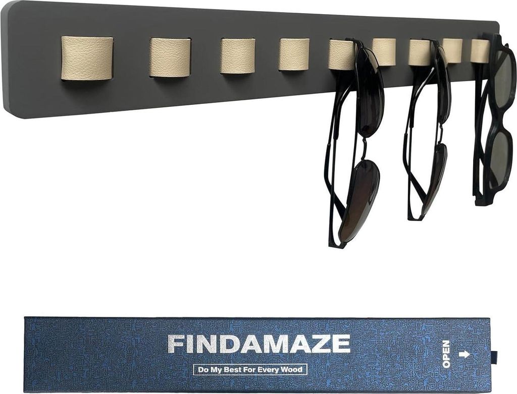 Sonnenbrillen Organizer Wandmontage Holz Brillenständer Produktbild 