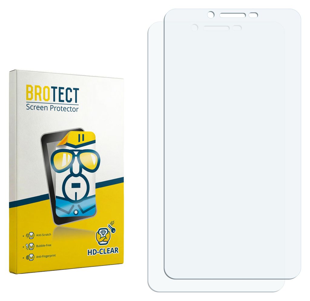 2x Für Archos 55b Platinum Schutzfolie BROTECT Displayschutz Display Schutz Folie Klar Transparent