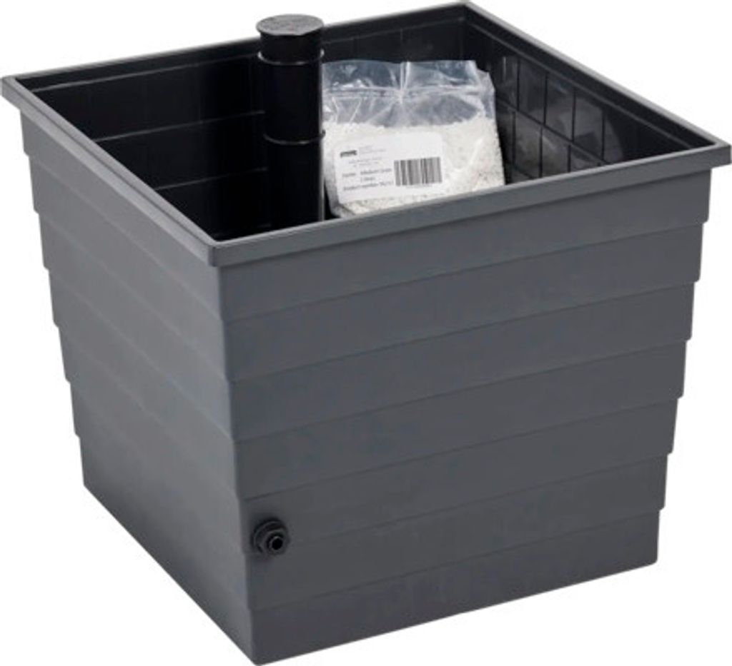 Pflanztopf BERA WaterUps Kunststoff 48 x 48 x 43 cm schwarz inkl. Wassertank und Wassersparsystem 20 l