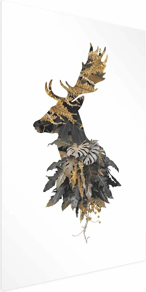 Poster Cervo Foresta 60x90 Moderno - Wall Art Design Contemporaneo