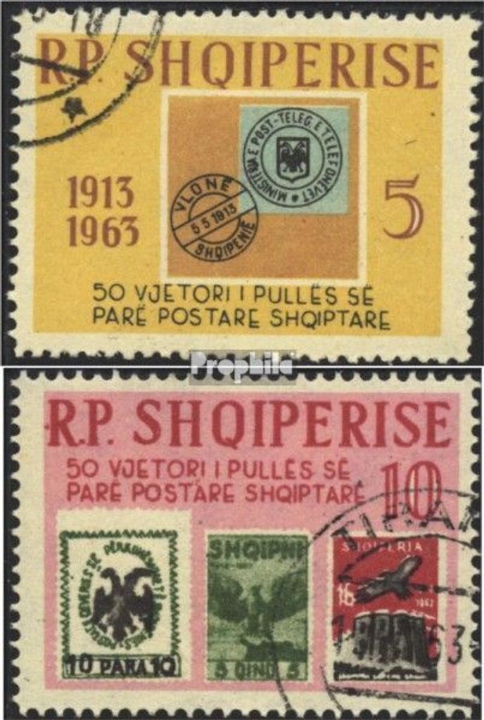 Briefmarken Albanien 1963 Mi 745-746 (kompl.Ausg.) Produktbild 