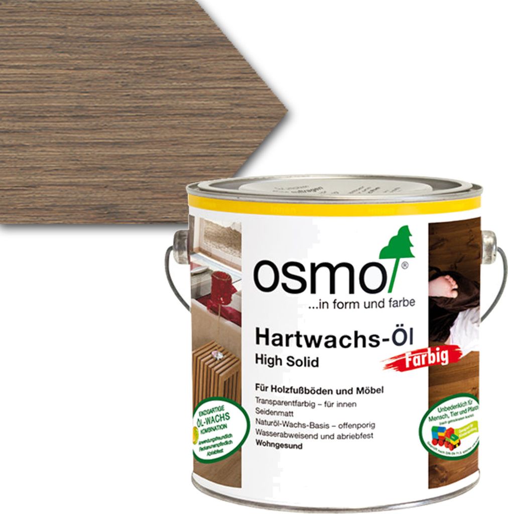 Osmo Hartwachs-Öl Farbig - 2.5 Ltr 3074 Graphit