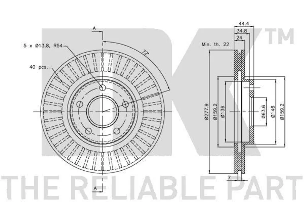 Stop Vibrations : 2 Disques de Frein NK pour VW Sharan et Seat Alhambra