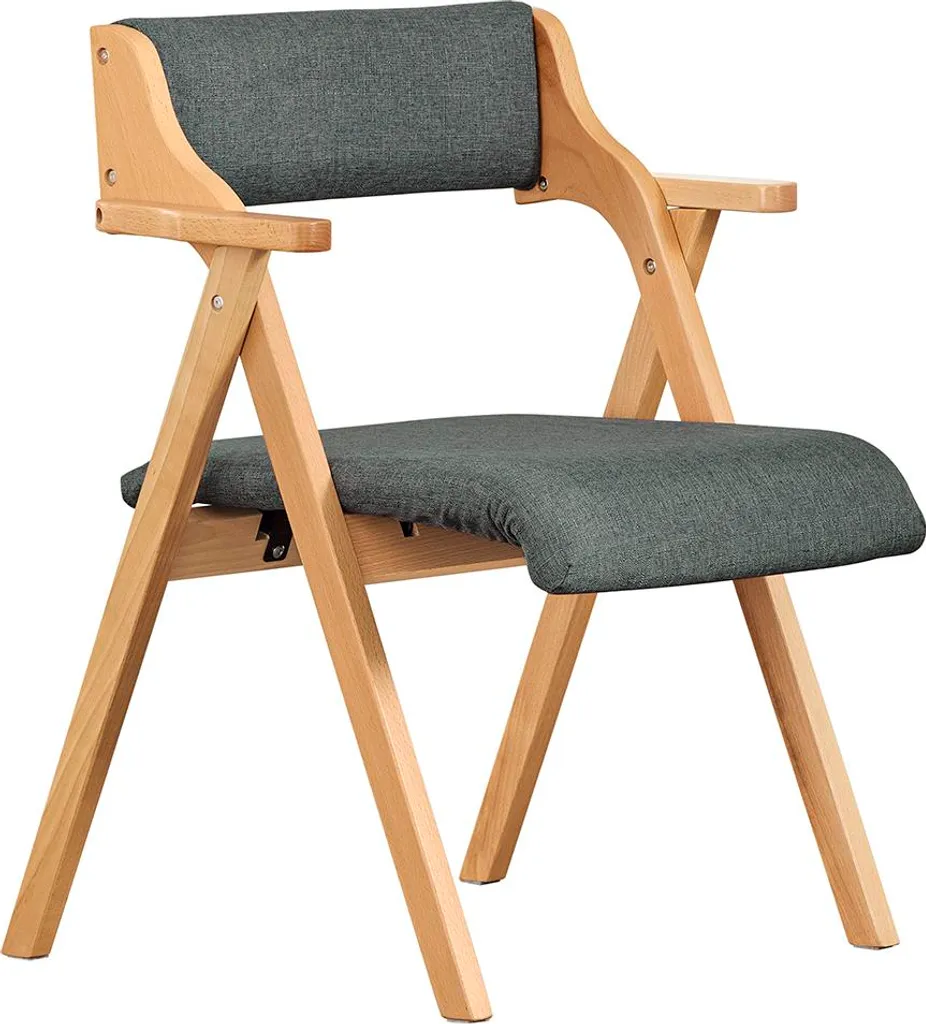 SoBuy FST98-SG Chaise Pliante Scandinave Gris avec Accoudoirs