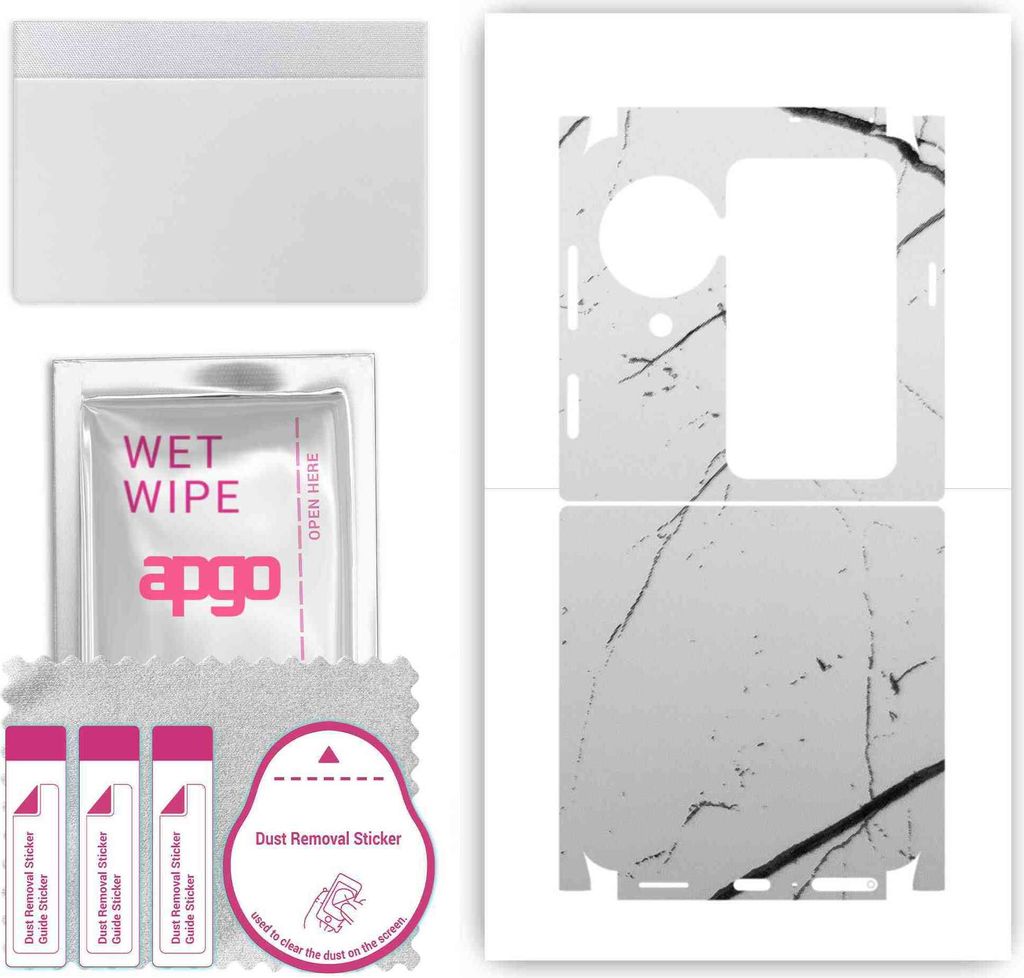 apgo Rückseite + Seiten Schutzfolie, Skin, kompatibel mit Oppo Find N3 Flip, Hinten Displayschutzfolie aus Vinylfolie, kratzfest, einfache Montage...