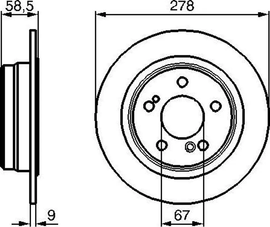 Disque de frein haute performance Bosch 0986478565 pour SL R129 finition OE