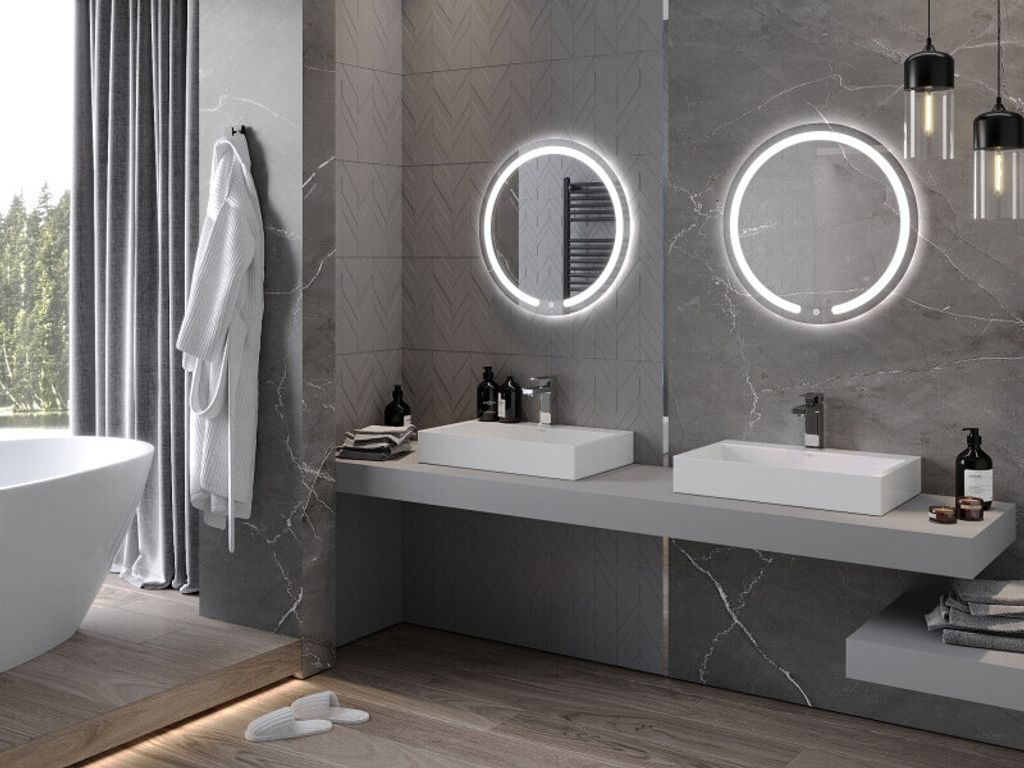 Mexen Rose podsvícené koupelnové zrcadlo 60 x 60 cm, LED Obrázek produktu 3