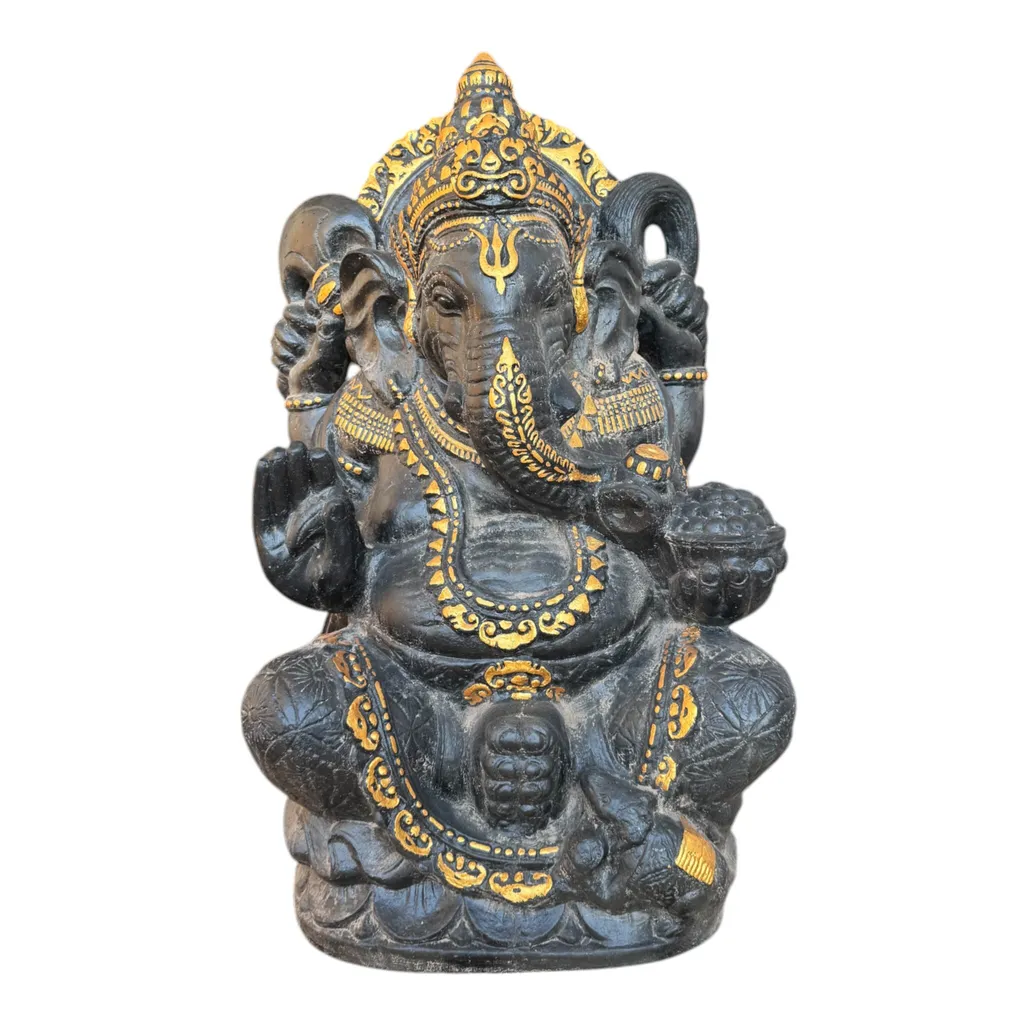 Ganesh statue jardin béton résistant au gel - Décoration durable 80cm