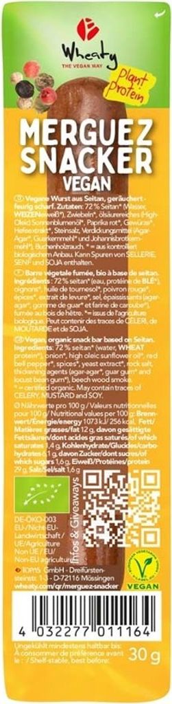 Wheaty 4032277011164, Vegetable snacks, 30 g, Palmöl, 30 g Produktbild 