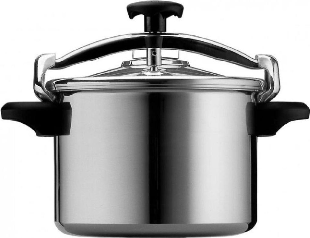 Silampos Schnellkochtopf mit Korb 4,5L Silber