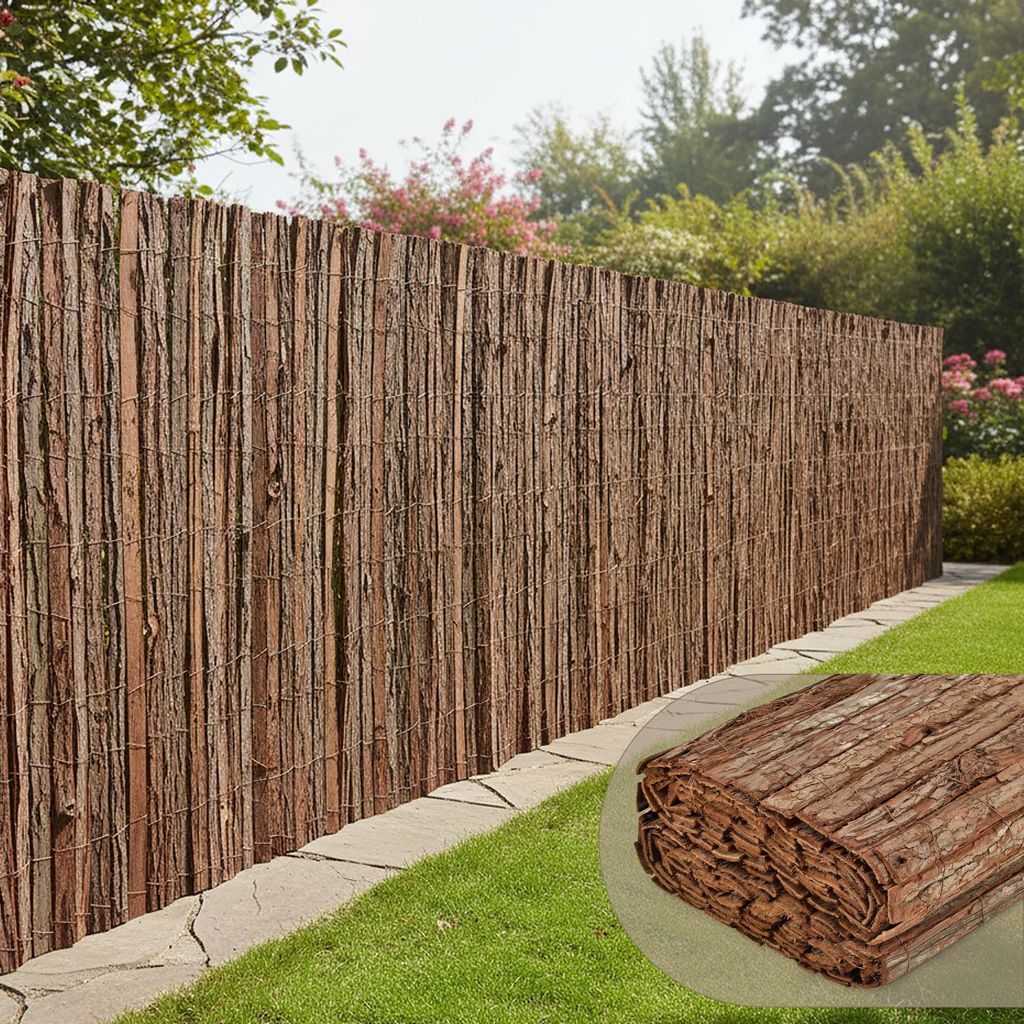 Rindenmatte ‘Zamora’ Sichtschutz Baumrinde 150 x 500 cm Produktbild 