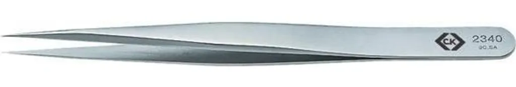 Pince de précision industrielle inox T2340 pour travaux électroniques