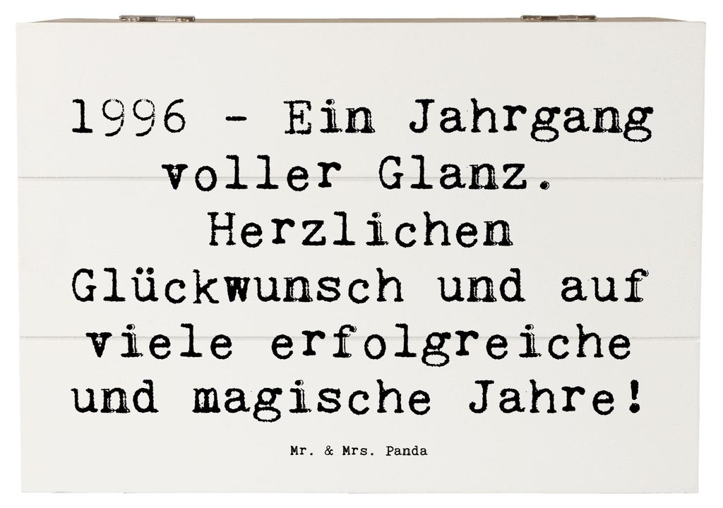Mr. & Mrs. Panda Schatulle Spruch 1996 Geburtstag 22 x 15 Produktbild 