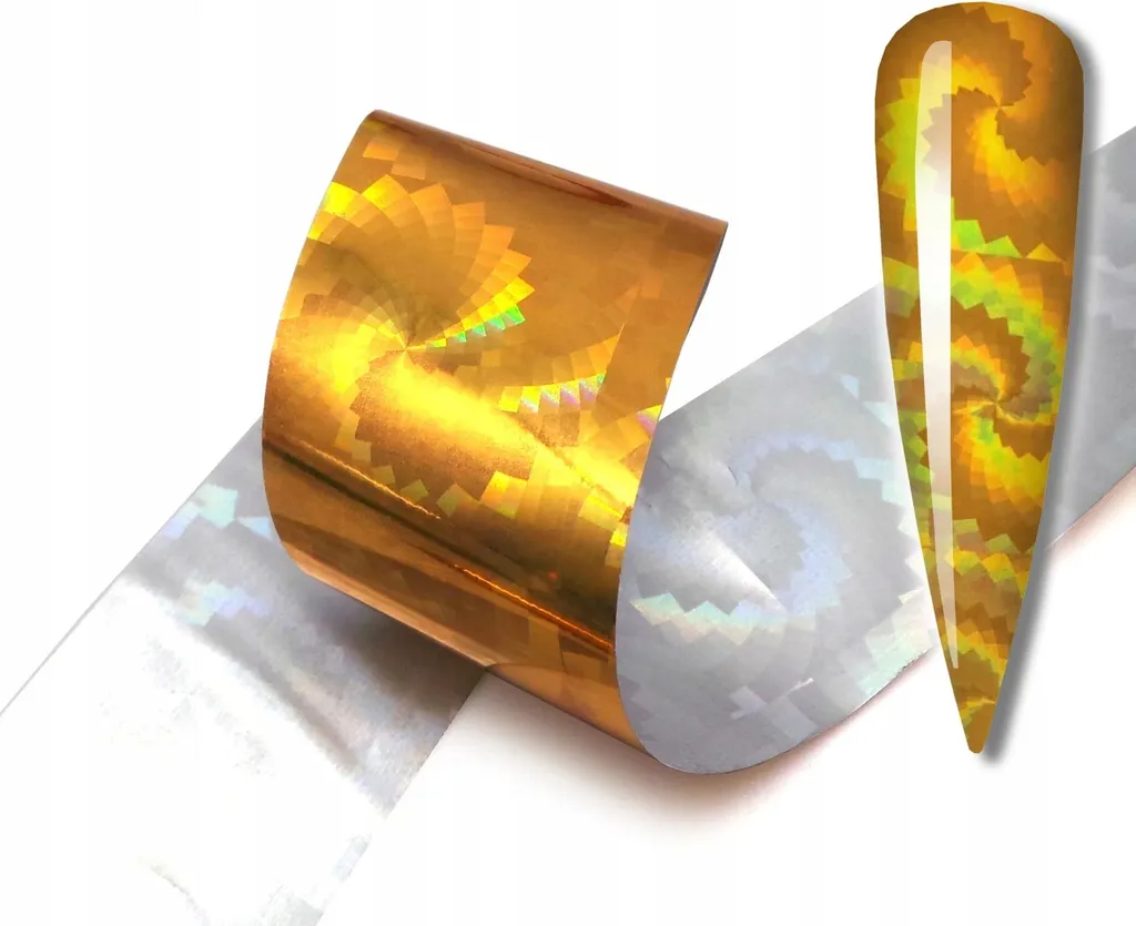 TRANSFERFOLY 10x2,5 cm HOLO GOLDEN SWIRL