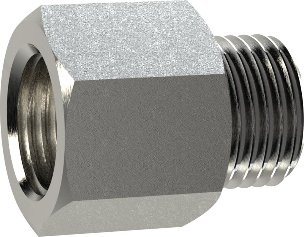 Riegler Verlängerungsstück, kurz, G 3/8 a., G 1/2 i., SW 24, MS vern.