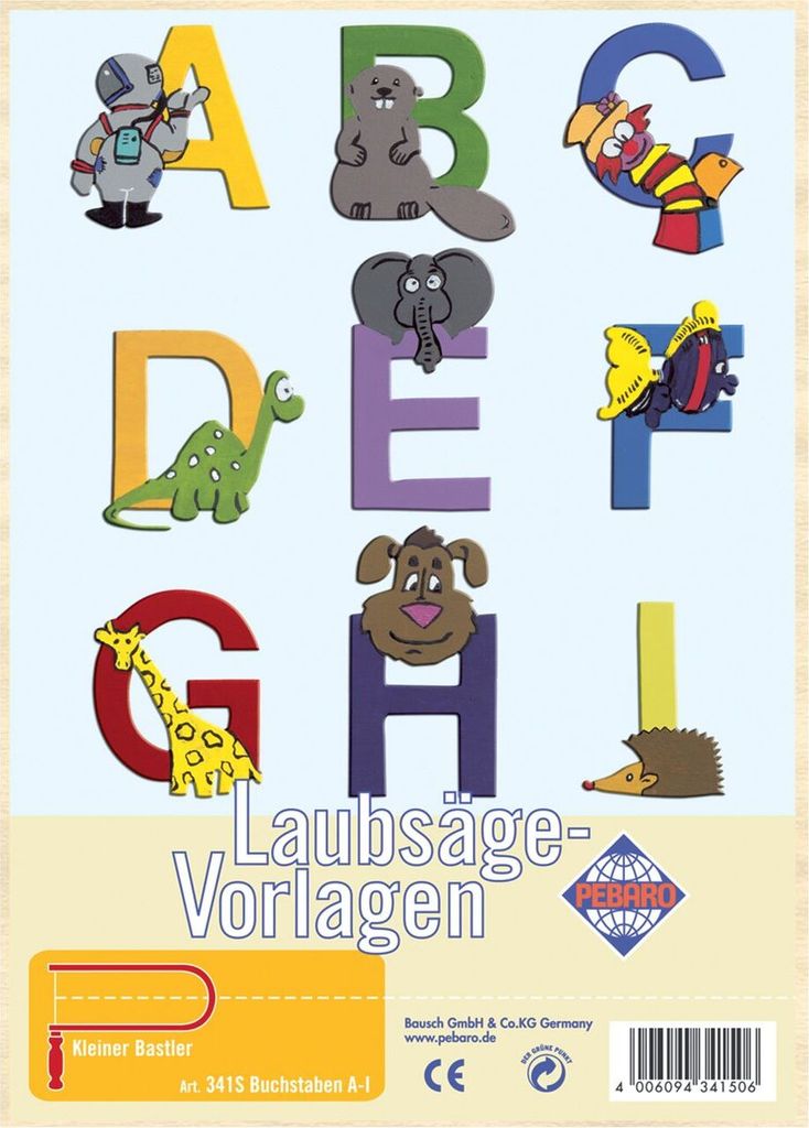 PEBARO Laubsägevorlage Buchstaben A-I