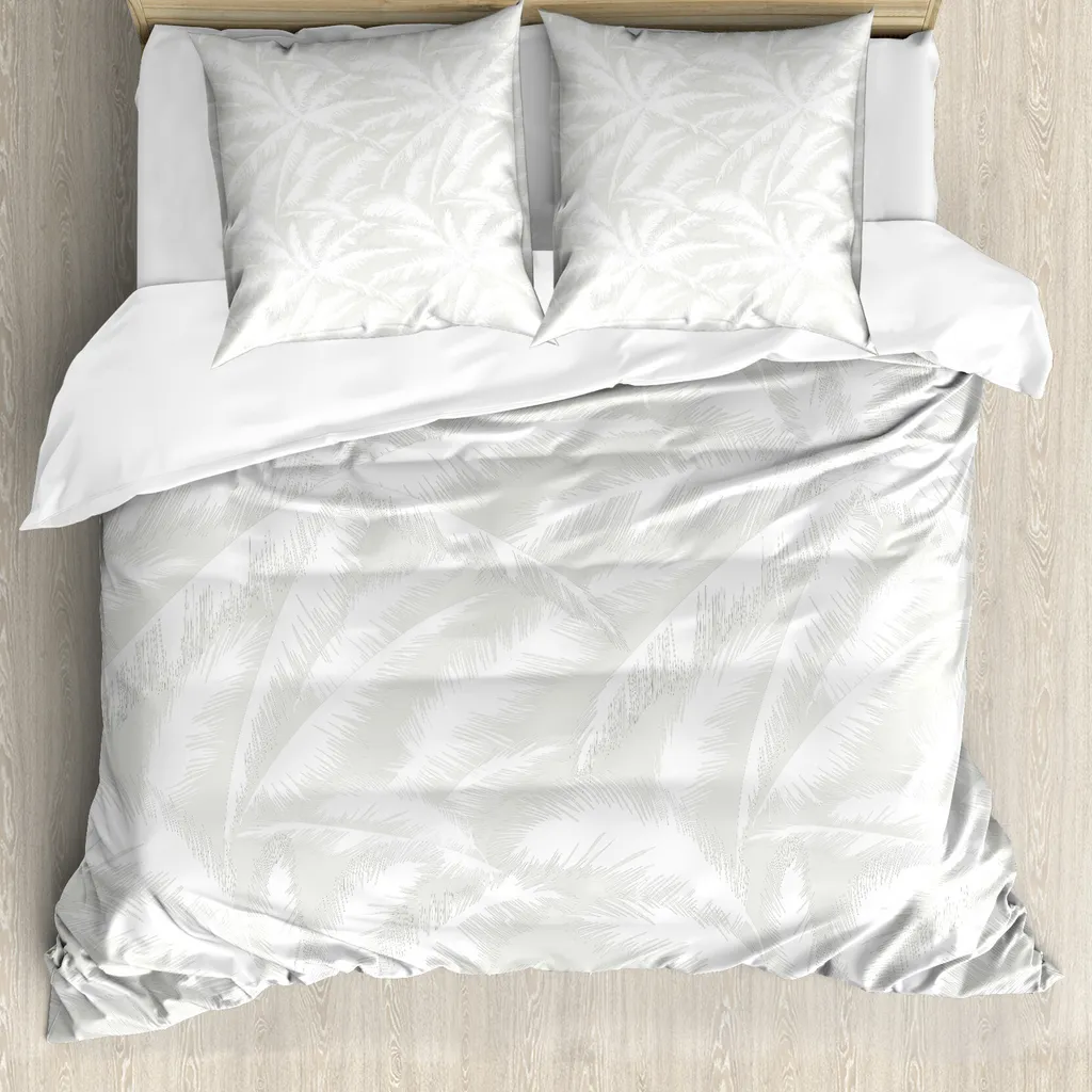 Offerta Copripiumino ABAKUHAUS 200x200 Verde Bianco | Sconto Antiacaro