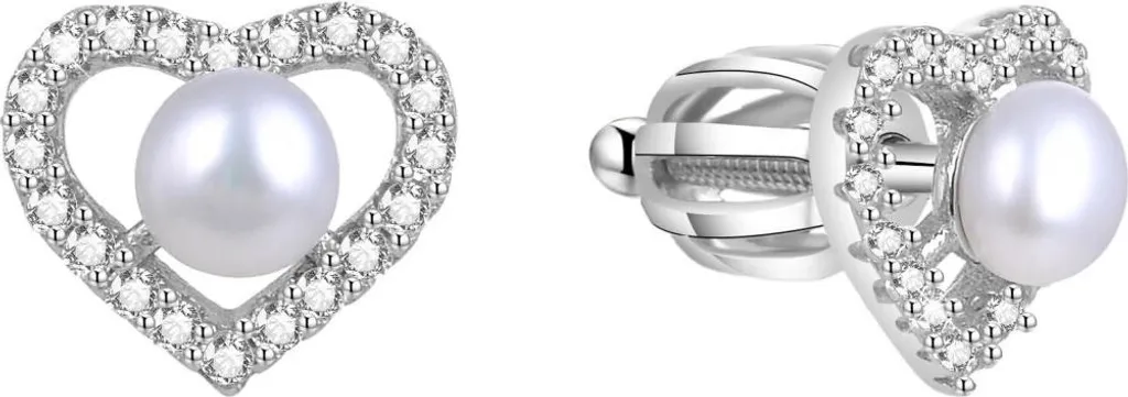 Boucles d'oreilles coeur argent perle : fini les allergies aux bijoux