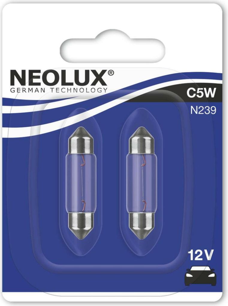 2x NEOLUX C5W Kennzeichenbeleuchtung Birnen 12V 5W N239-02B