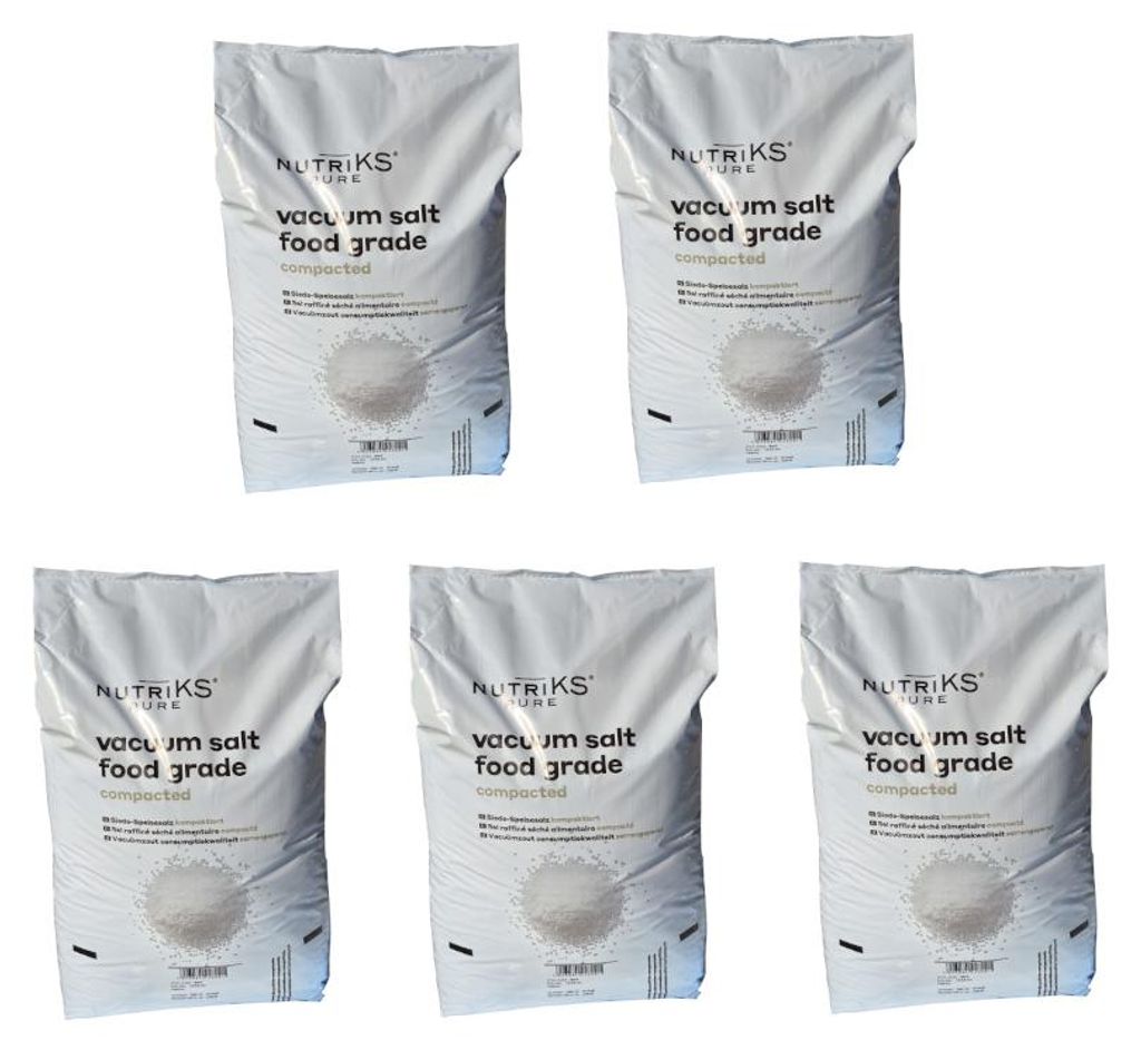 Nutriks Pure Siede Speisesalz kompaktiert 1,6-0,8 5x25kg Kochsalz Gewürz