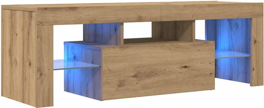 Mobile TV Smart con Luci LED 120cm Rovere Artisan | Arredo Hi-Tech