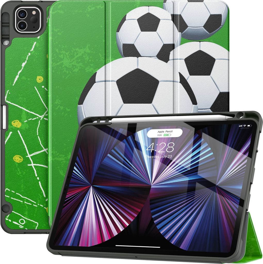 Solidenz TriFold Tasche iPad Air 6 (M3 und M2) / Air 5 / Air 4 / iPad Pro 11 Zoll - Voetbal