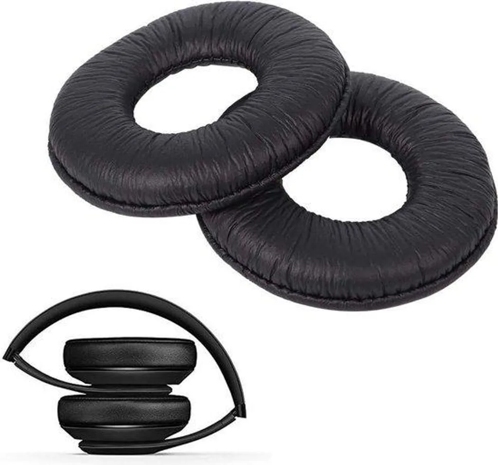 Coussinets d'oreille de rechange en cuir pour casque audio x2
