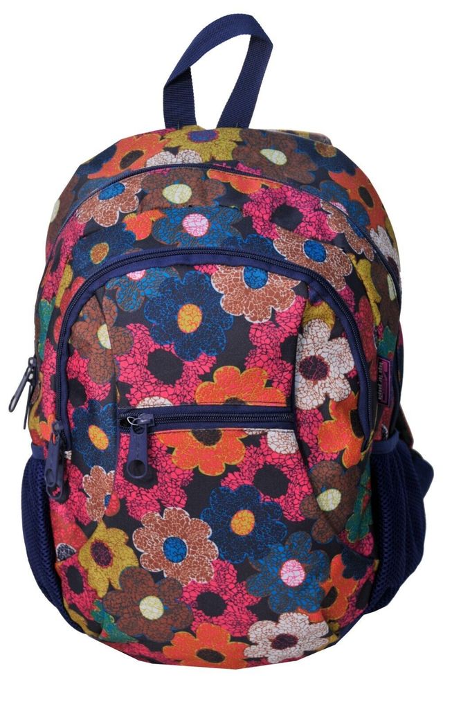 XL Kinder Rucksack Tasche Ranzen geräumig geblümt 41cm