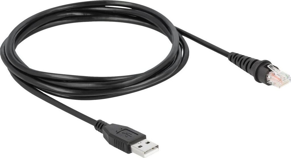 Delock RJ50 zu USB 2.0 Typ-A Barcodescanner Kabel 1,5 m Produktbild 