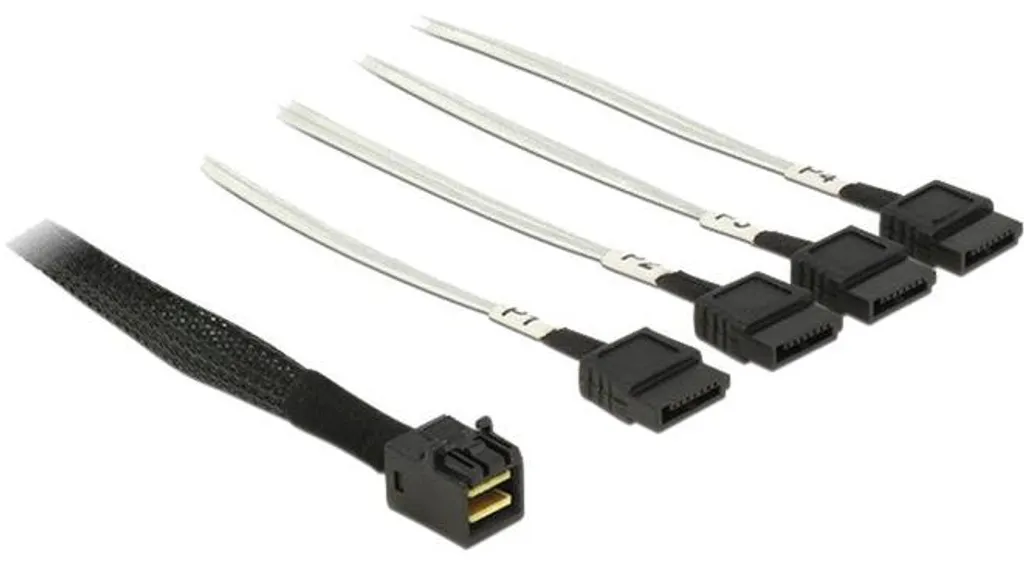 Câble d'extension Mini SAS HD pour connecter 4 SSD SATA sur contrôleur