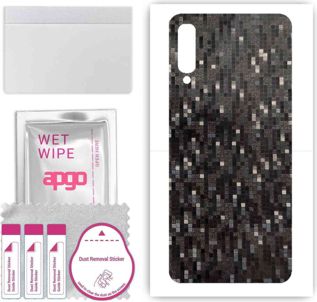 apgo Rückseite Schutzfolie, Skin, kompatibel mit Samsung Galaxy A50, Hinten Displayschutzfolie aus Vinylfolie, kratzfest, einfache Montage - Carbo...