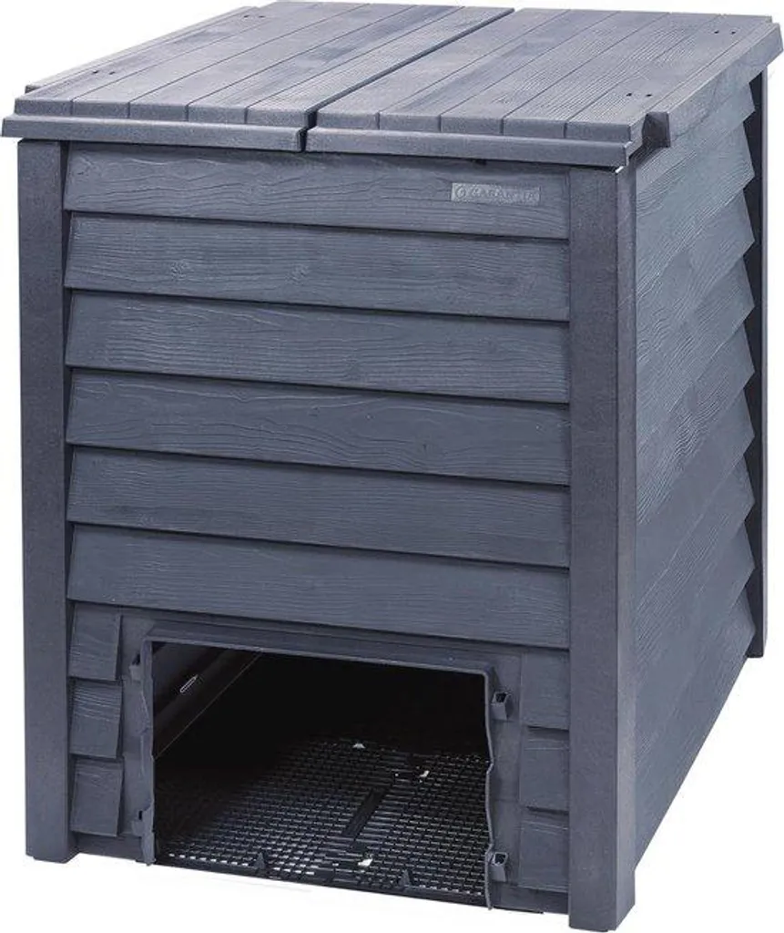 Bac à compost en bois 600L avec trappes de vidange pour jardin bio