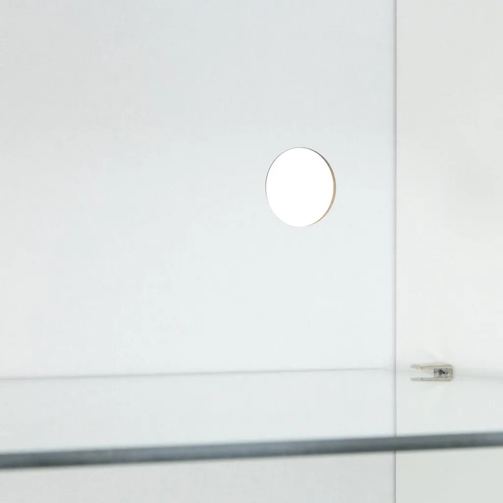 Vitrine LED noire avec 2 portes vitrées - Meuble de salon noir 160cm - 7