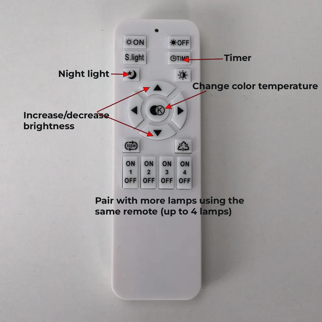 Plafonnier LED réglable 3000K-6000K carré ondulé - Intensité Variable - 9
