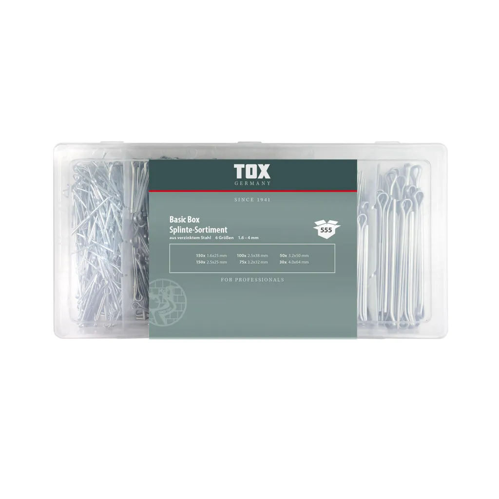 Assortiment de goupilles fendues TOX BASIC coffret de fixation - 4