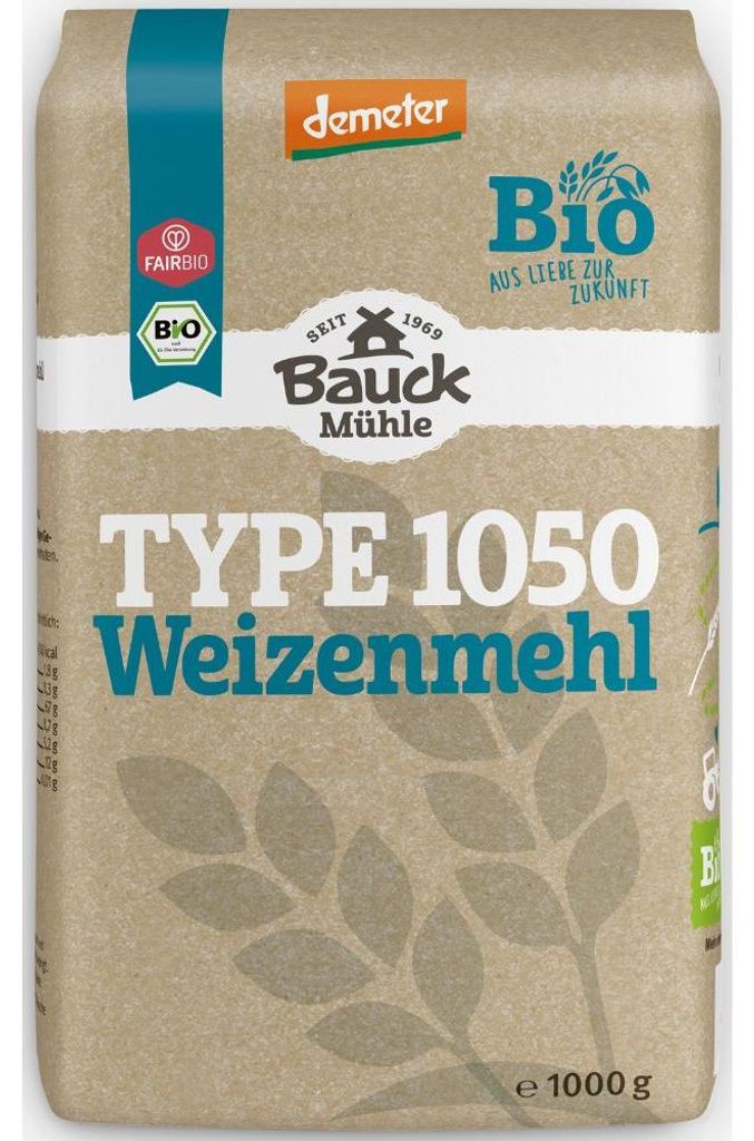 Bauck Mühle Weizenmehl Type 1050 demeter 1000g Produktbild 