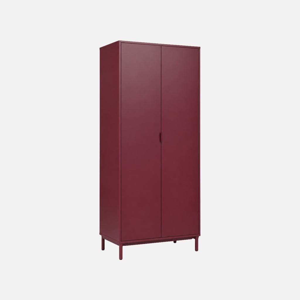 sweeek - Garderobe mit Holzdekor und Metall 2 Regale und 1 Produktbild 