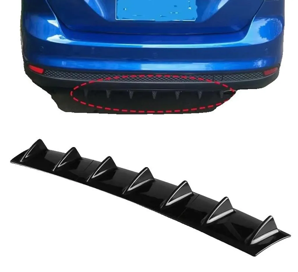 Spoiler de coffre universel noir brillant 86 cm en ABS pour voiture sport