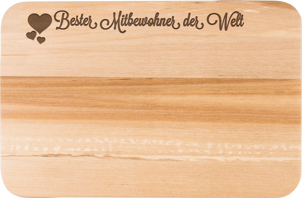 Mr. & Mrs. Panda Holz Frühstücksbrettchen Mitbewohner - Transparent - Geschenk, Zimmergenosse, Stubenkamerad, Holzbrett, Schneidebrett, WG, schne...