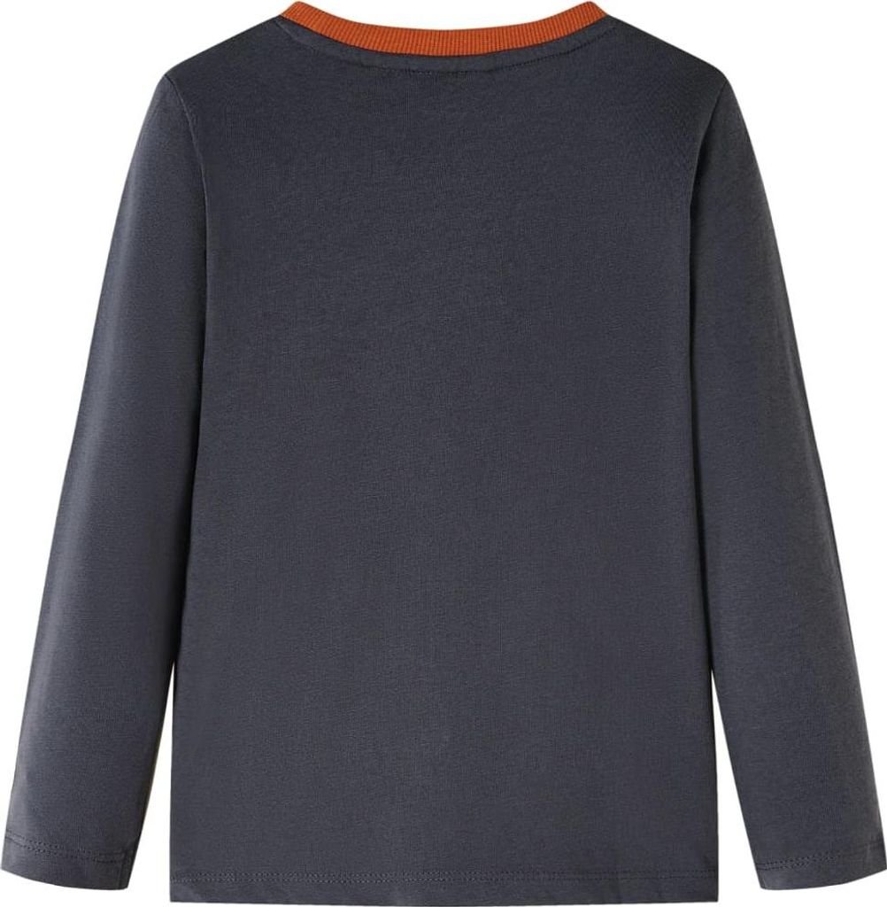vidaXL Kinder-Langarmshirt Anthracite 128 Produktbild 