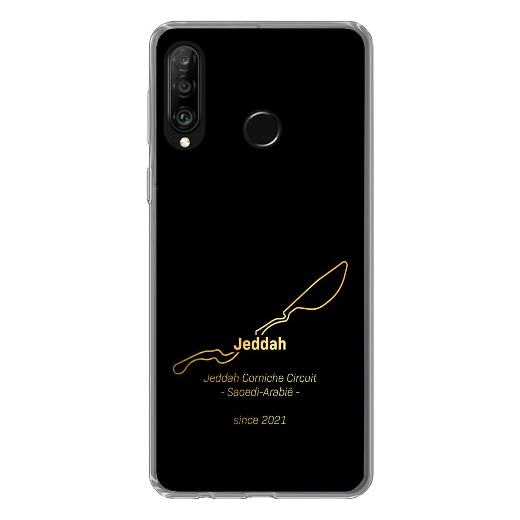 MuchoWow Handyhülle Schutzhülle Hülle für Huawei P30 Lite Dschidda - Formel 1 - Rennstrecke Silikon Softcase Handy Hülle - Handyhülle