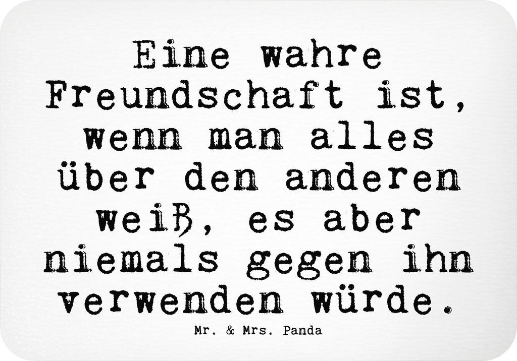 Mr. & Mrs. Panda magnet Eine wahre Freundschaft ist,... - Weiß - Geschenk, Freundin, Freundinnen, Spruch Sprüche Weisheiten Zitate Lustig Weishei...